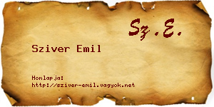 Sziver Emil névjegykártya